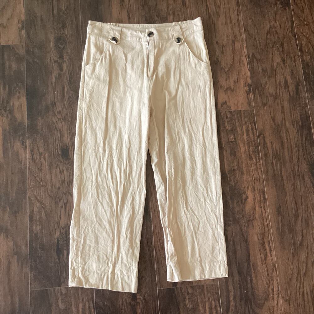 Selene Sport Cropped Linen Blend Pants